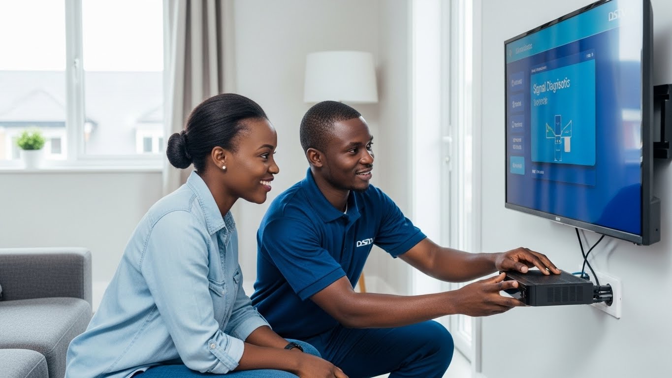 Professional satellite TV installation